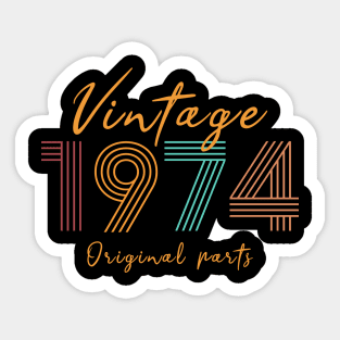 Vintage 1974 Birthday gift Sticker